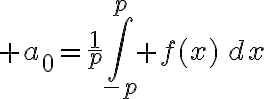 $a_0=\frac1p\int_{-p}^p f(x)\,dx$